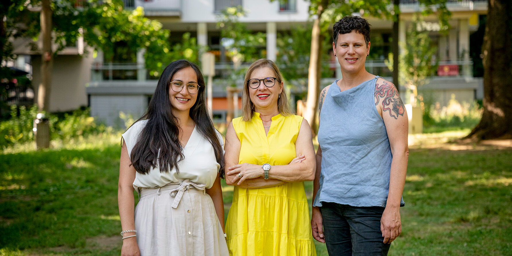 Stv. Bezirksvorsteherin anneliese Kästner-Hejda, Klubobfrau Silke Baron, Stv. Klubobfrau Mara Weiss